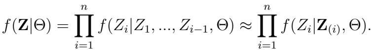 The Vecchia approximation, where each conditional distribution only depends on a small subset of neighbors.