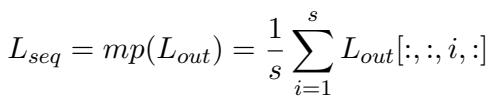 Equation for Mean Pooling