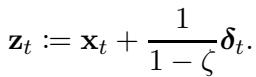 Definition of z_t extrapolation.
