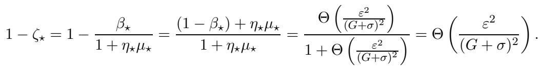 Equations showing parameters depending on epsilon squared.