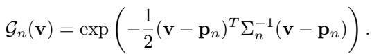 Equation for Gaussian influence.