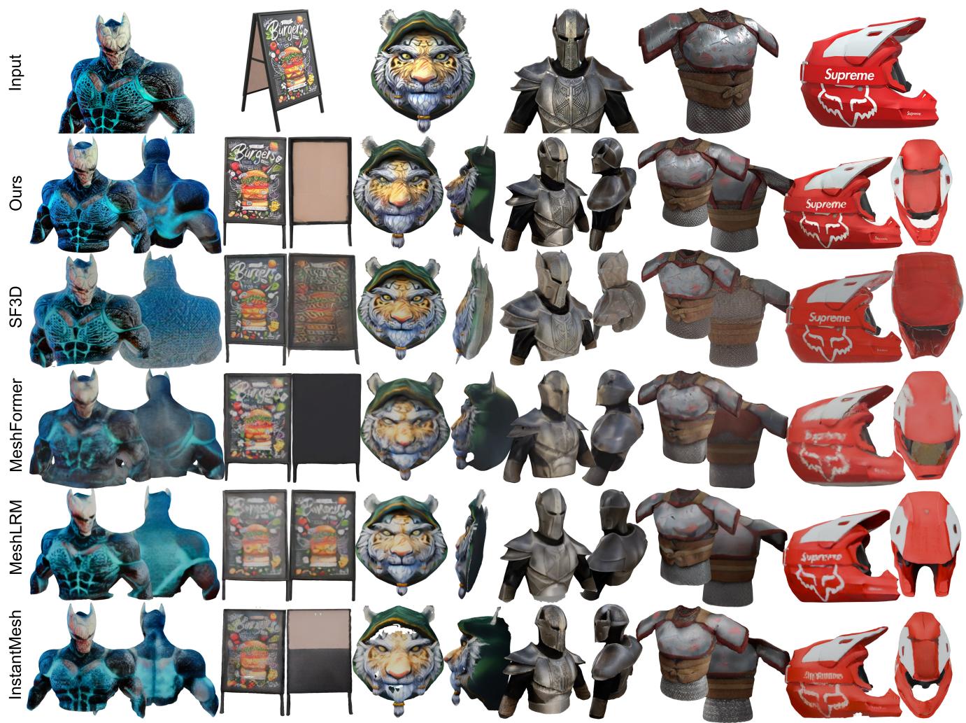 Figure 4: Qualitative comparison against other state-of-the-art methods.