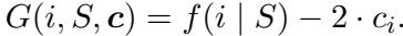 Cost-scaled Greedy scoring function.