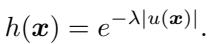 Substitution equation relating heat h to neural output u.