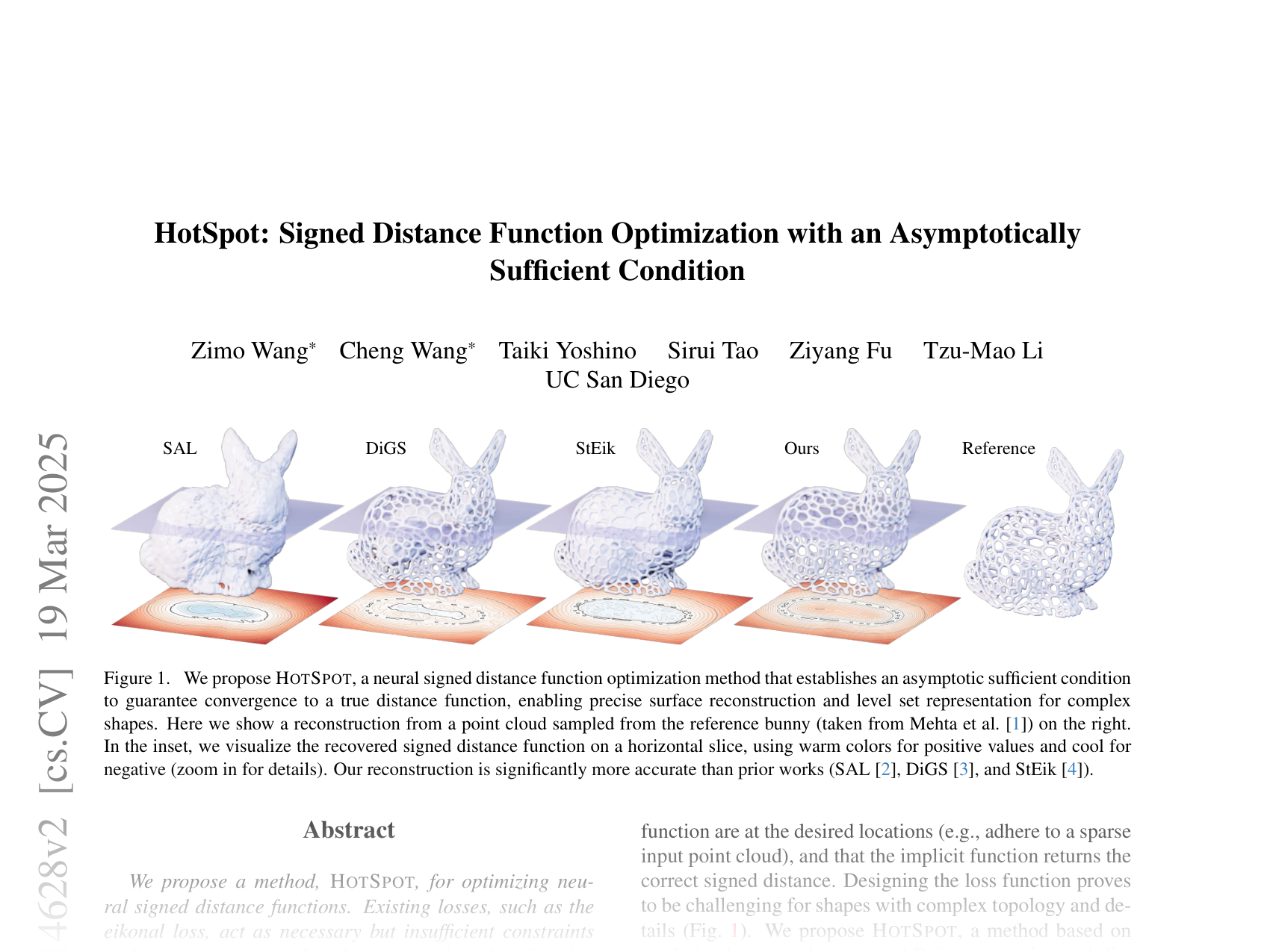 [HotSpot: Signed Distance Function Optimization with an Asymptotically Sufficient Condition 🔗](https://arxiv.org/abs/2411.14628)