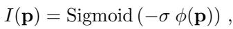 Equation 3: The indicator function determining the density of the shape.