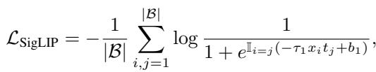The SigLIP loss function.