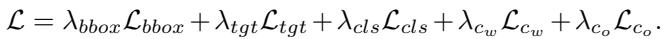 Equation for total training objective.