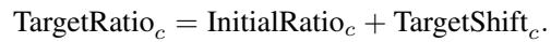 Equation for Target Ratio calculation