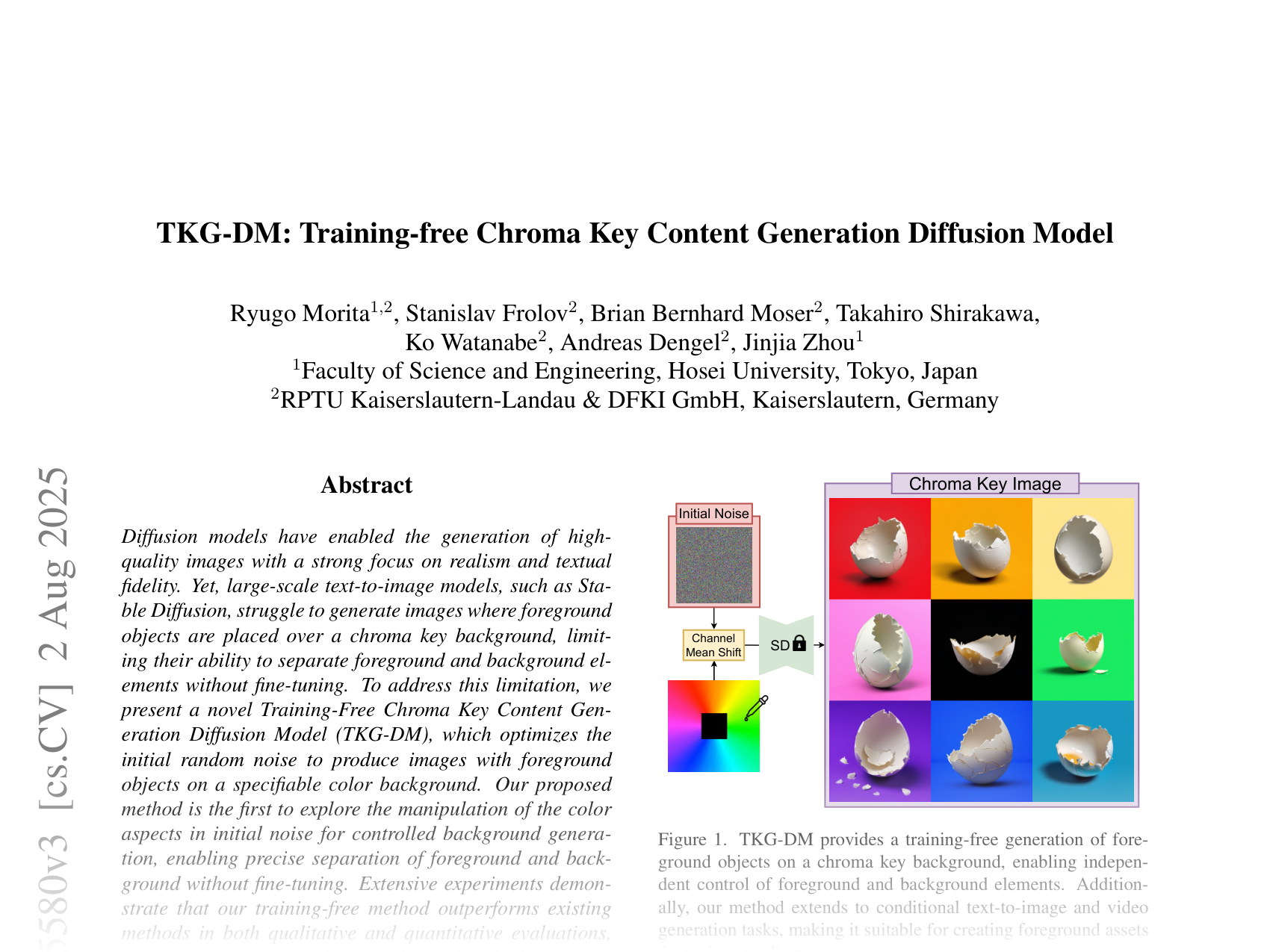 [TKG-DM: Training-free Chroma Key Content Generation Diffusion Model 🔗](https://arxiv.org/abs/2411.15580)