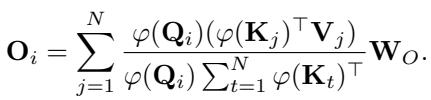 Equation 2: Linear Attention formula.