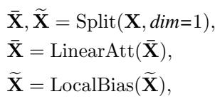 Equation 8: Splitting the input and processing separately.