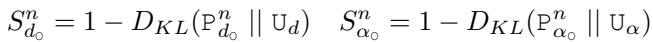 Equations for distribution similarity scores.
