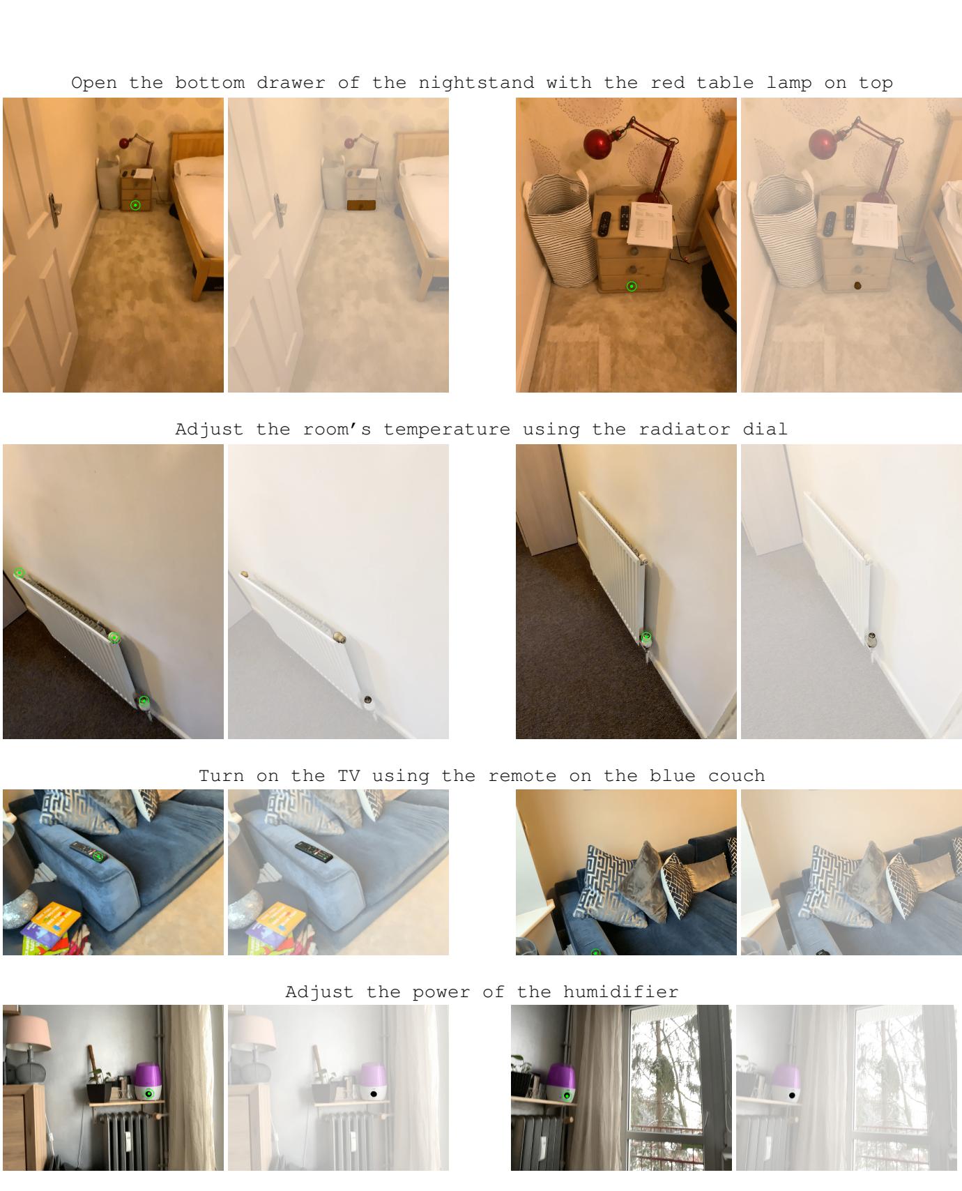 Green points from VLM and final masks from SAM.