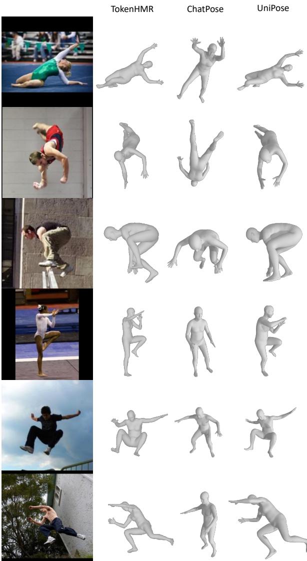Figure 4. Qualitative comparison on pose estimation task.