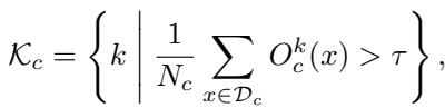 Equation for selecting important concepts.