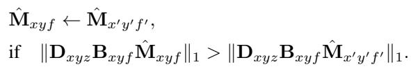 Propagation equation where a pixel adopts a neighbor&rsquo;s matrix if it reduces error.