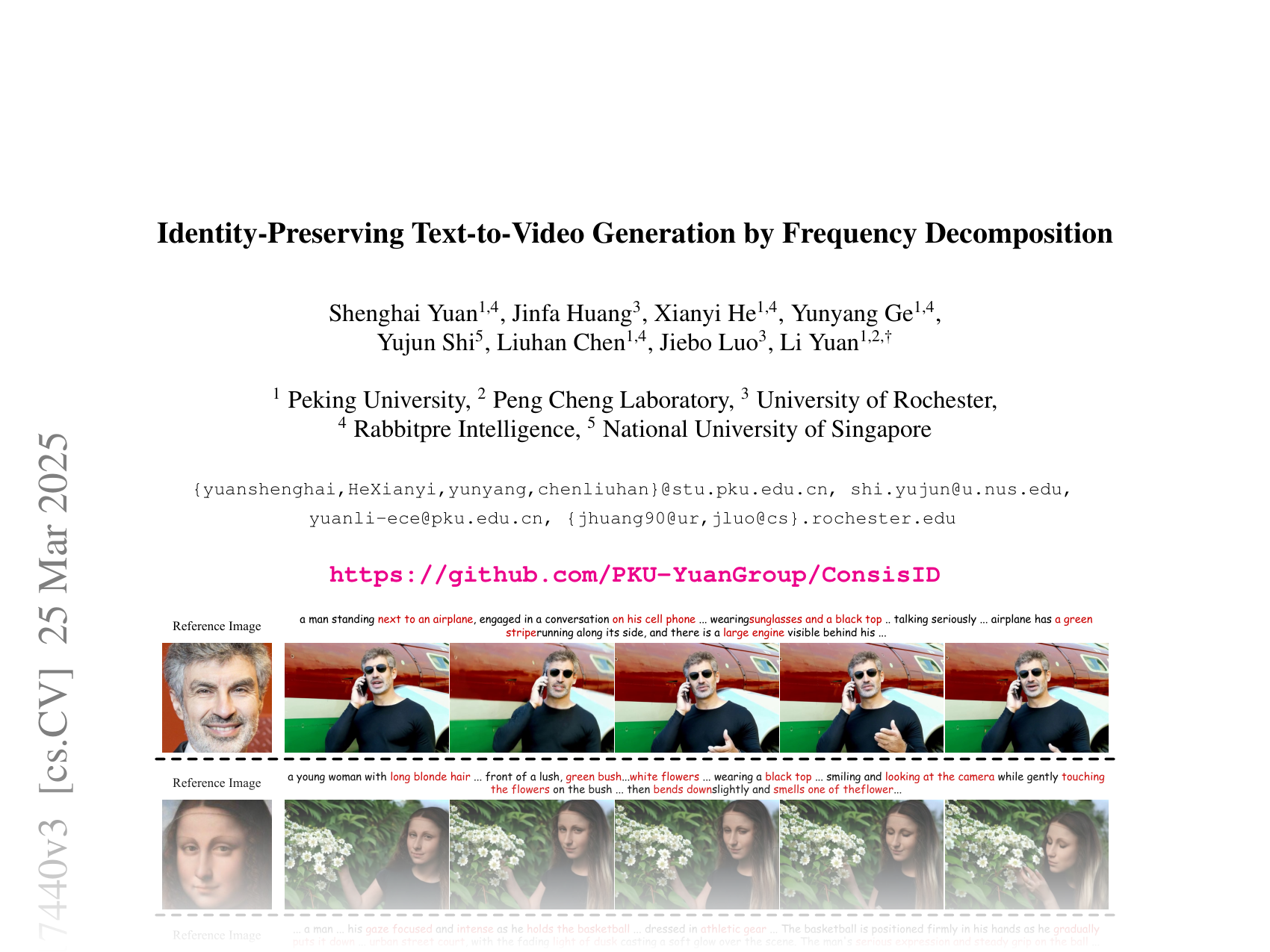[Identity-Preserving Text-to-Video Generation by Frequency Decomposition 🔗](https://arxiv.org/abs/2411.17440)