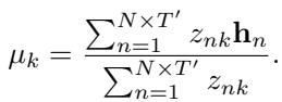 Equation for Likelihood Maximization updating the bases.