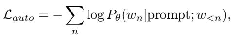 Equation for standard auto-regressive loss.