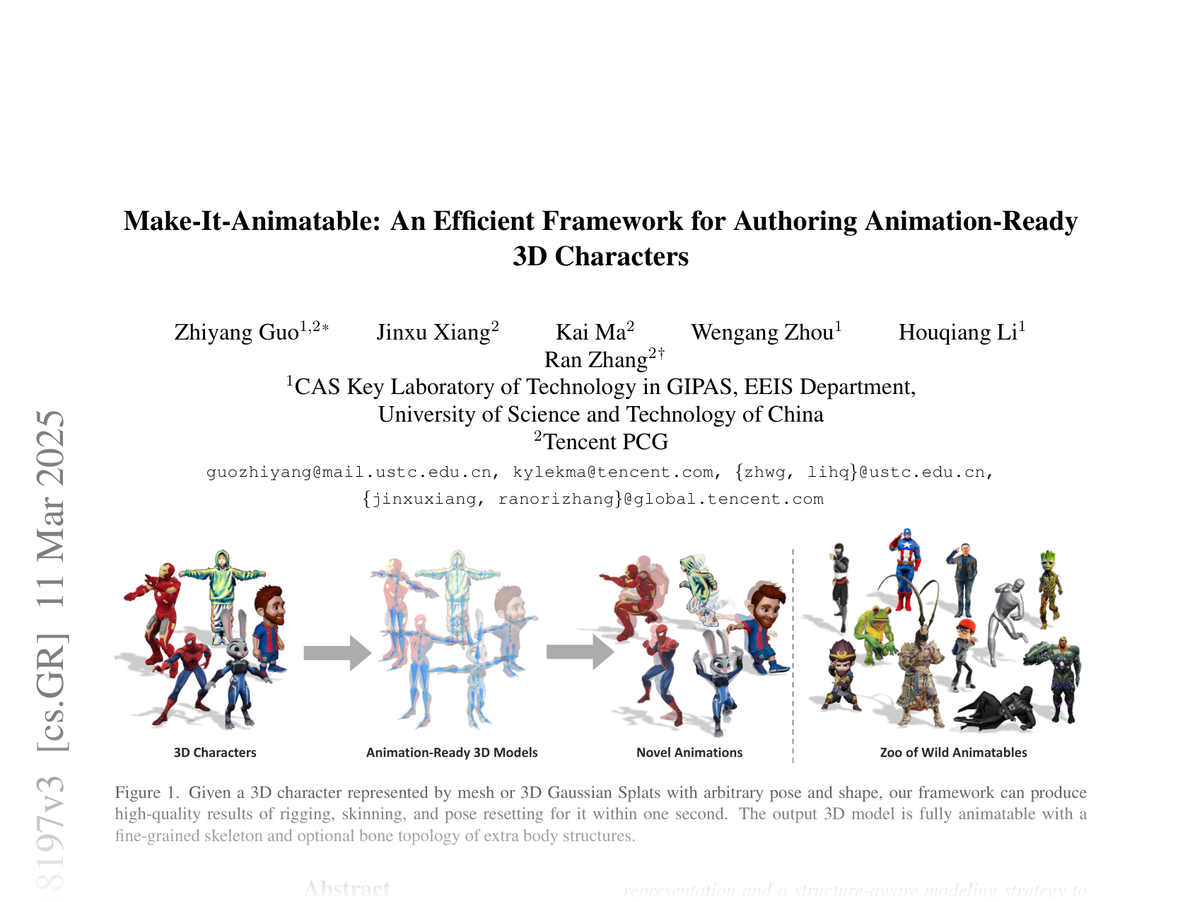 [Make-It-Animatable: An Efficient Framework for Authoring Animation-Ready 3D Characters 🔗](https://arxiv.org/abs/2411.18197)