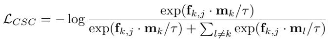 Class-Specific Contrastive Loss equation.