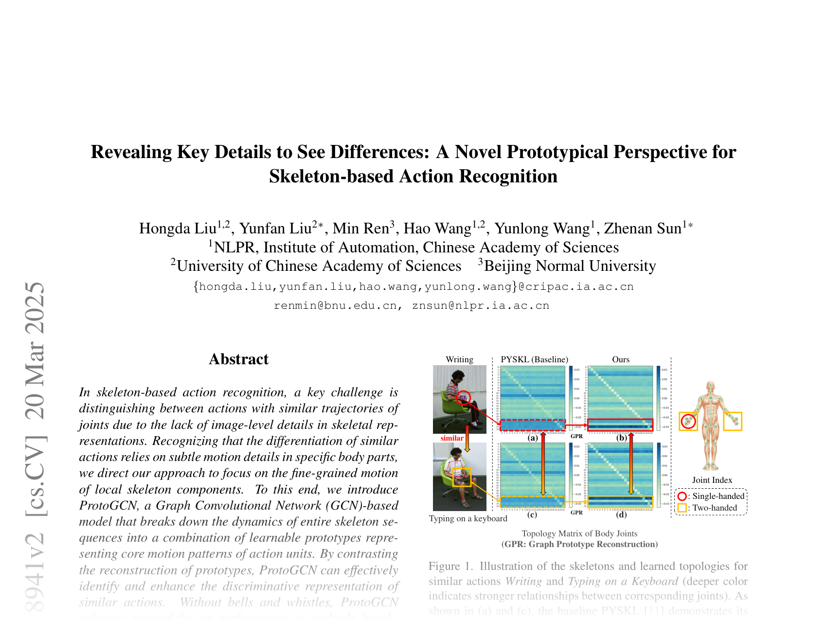 [Revealing Key Details to See Differences: A Novel Prototypical Perspective for Skeleton-based Action Recognition 🔗](https://arxiv.org/abs/2411.18941)