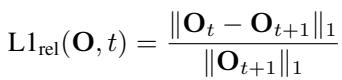 Equation 4: Relative L1 distance formula.