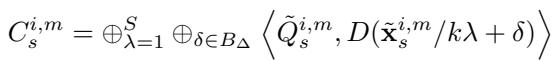 Equation for calculating correlation features across scales.