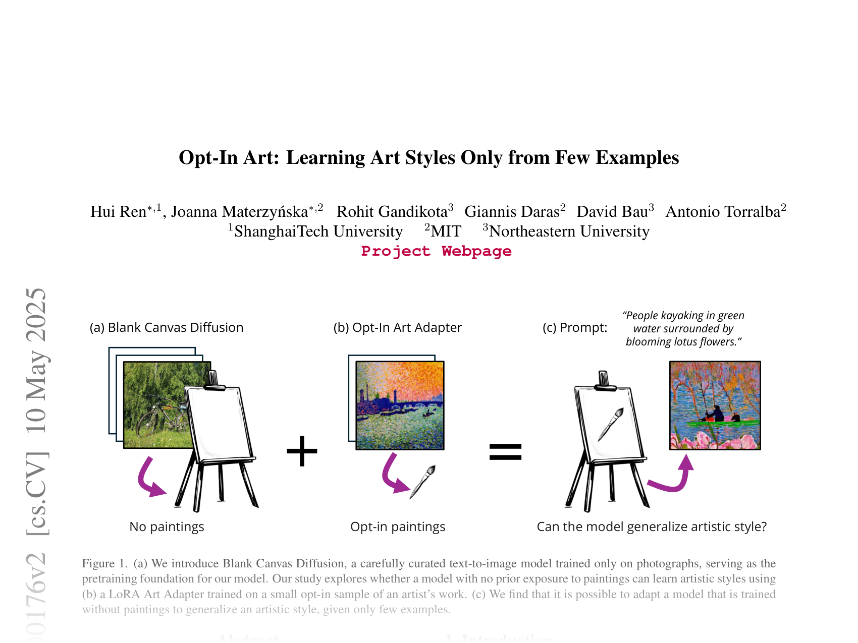 [Opt-In Art: Learning Art Styles from Just a Few Examples 🔗](https://arxiv.org/abs/2412.00176)