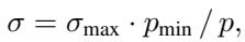 Equation for deriving the sigma map from density.