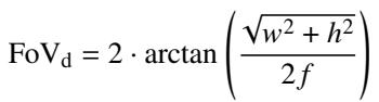 Diagonal Field of View Equation