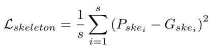 Equation for Skeleton Loss