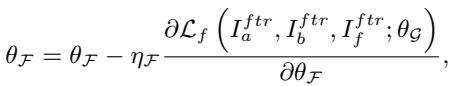 Equation for the final update of the fusion network.