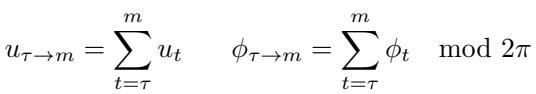 Equation 2: Aggregating actions over a specific time window.