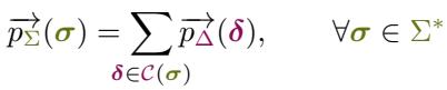 Equation summing probability over the covering.
