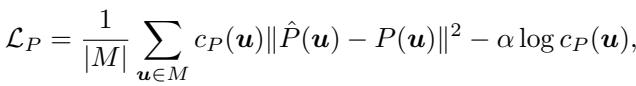 Equation for the loss function involving confidence scores.