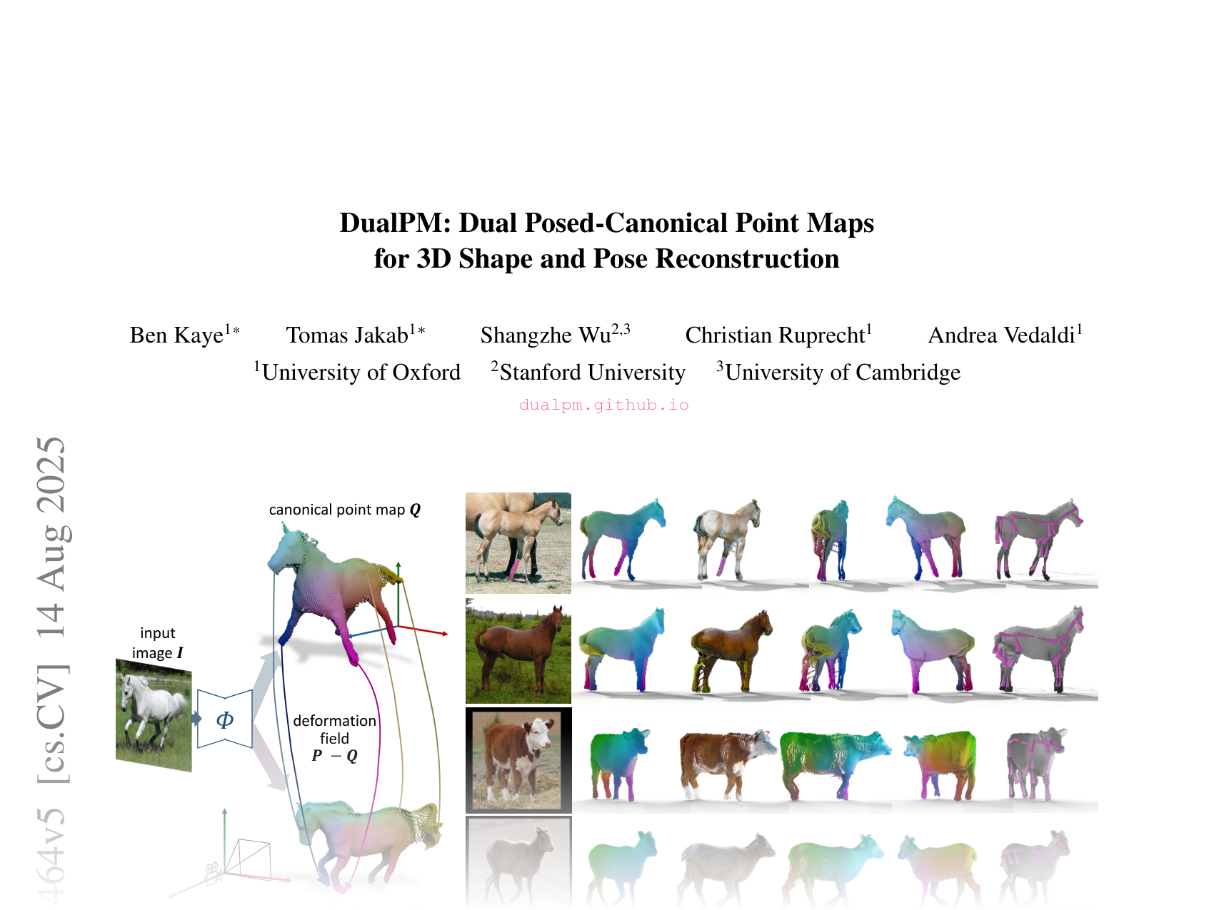 [DualPM: Dual Posed-Canonical Point Maps for 3D Shape and Pose Reconstruction 🔗](https://arxiv.org/abs/2412.04464)
