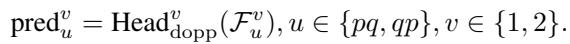 Equation for the prediction head output.