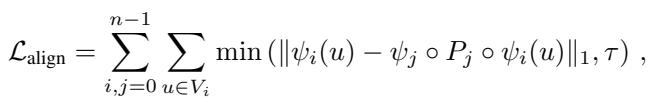 Alignment loss equation.
