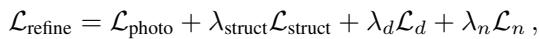 Refinement loss equation.