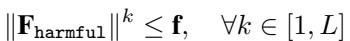 Equation 6: Defining the condition for safe harmful forces.