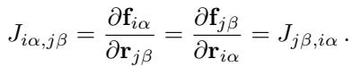Equation 6: Symmetry condition for the Jacobian matrix.