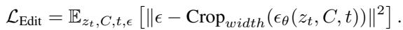 The loss function equation.