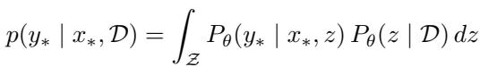 Equation 1 describing ICL as a two-stage Bayesian process.