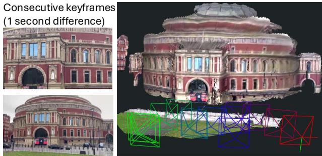 Two consecutive keyframes showing extreme zoom changes.
