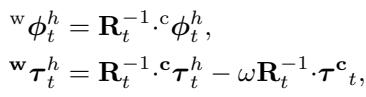 Equation 5: Transforming coordinates with the scale factor.