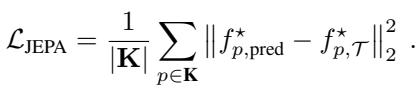 Equation for the JEPA Loss.