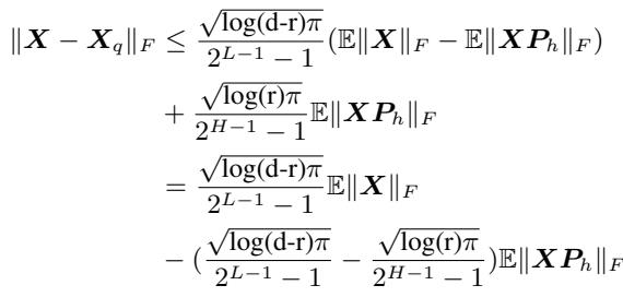 Equation showing the upper bound of quantization error.