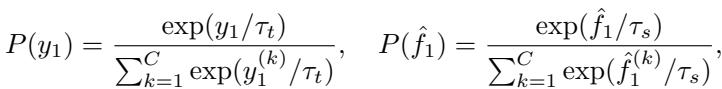 Equation 4: Temperature-scaled Softmax for Alignment.